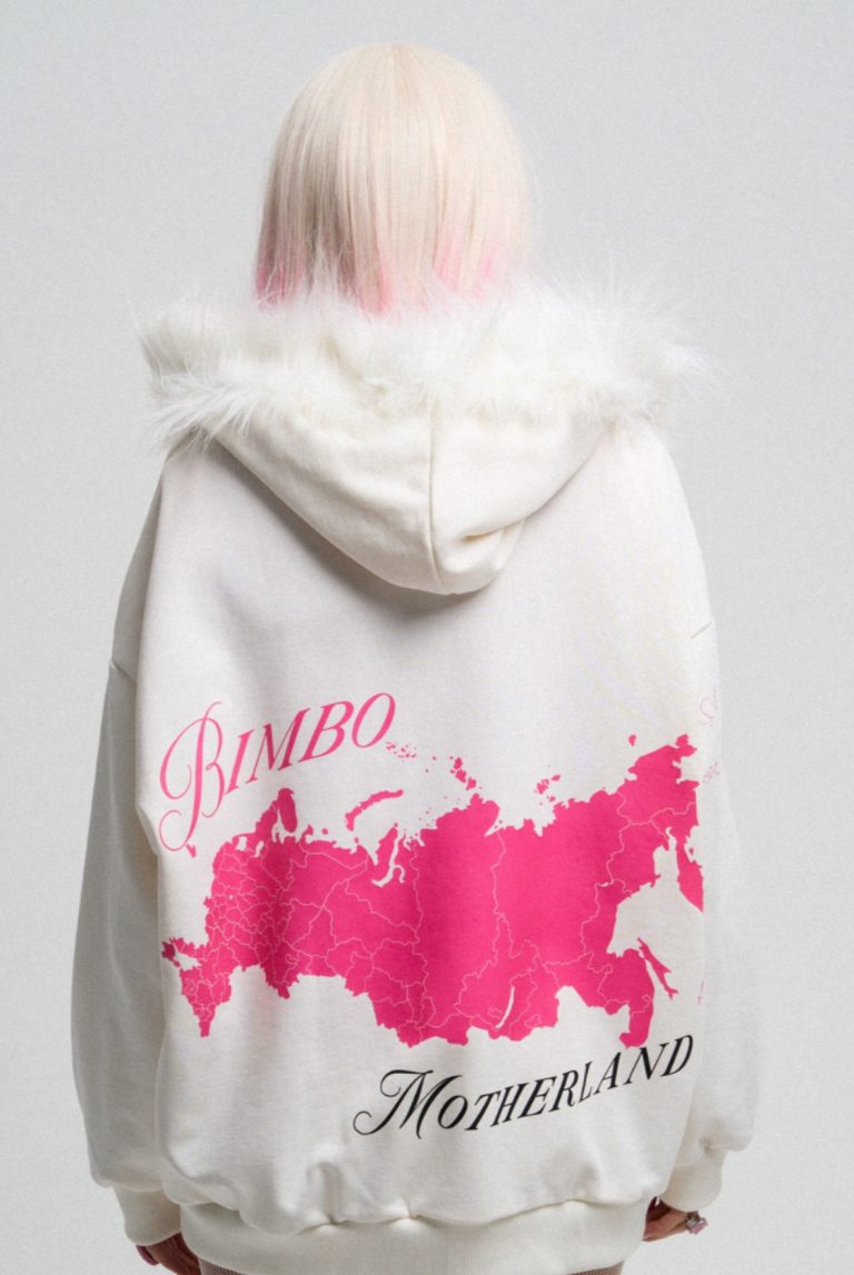 Зип-худи с мехом Bimbo Motherland "ЛДПР x Dead Blonde"